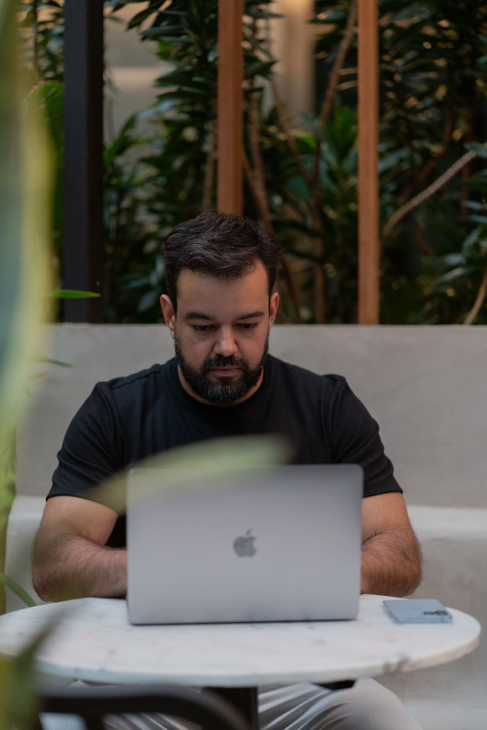 Small business owner using AI tools to grow their online store