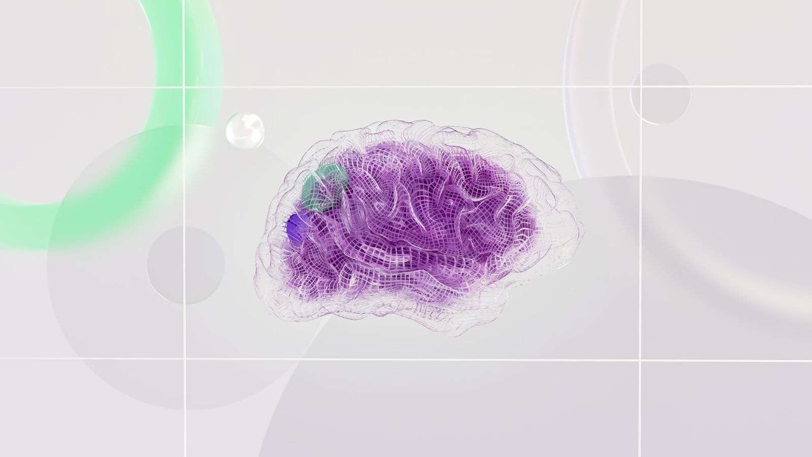 Glowing neon brain representing the concept of artificial intelligence